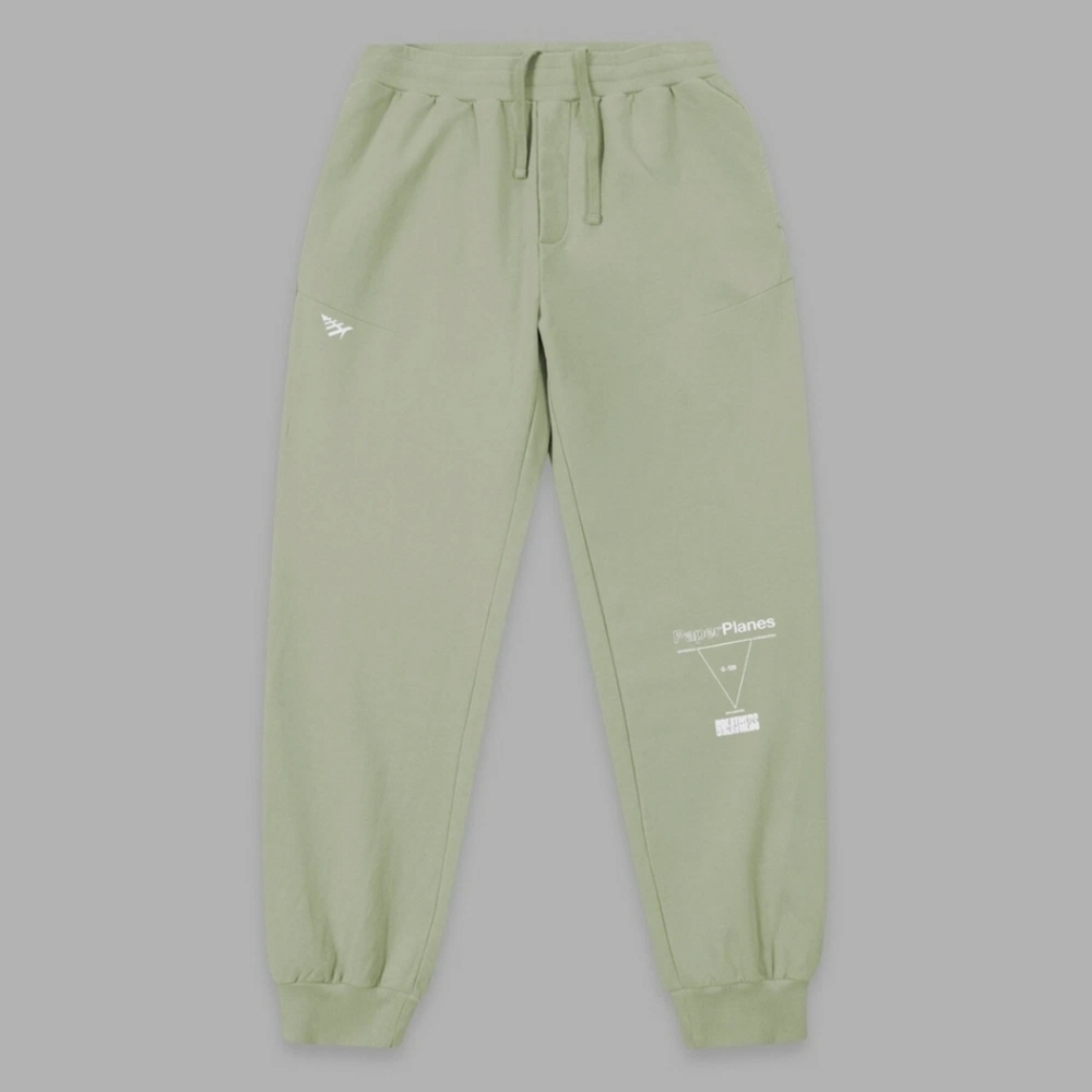 Paper Planes By Jay Z Sage Green Men's Fleece Jogger Sweatpants Streetwear L